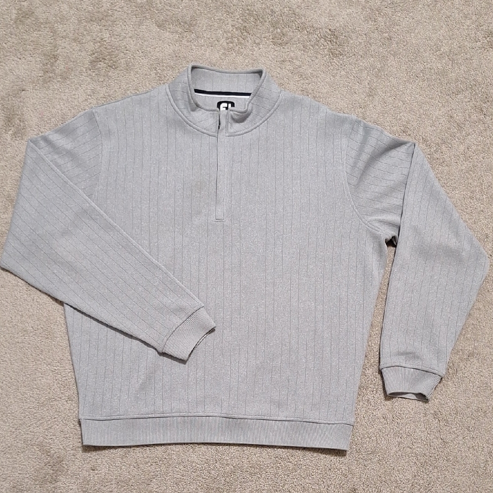 Gray Half-Zip Men's Sweater
